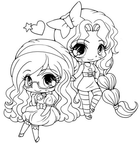 chicas kawaii para colorear|kawaii colorado para imprimir.